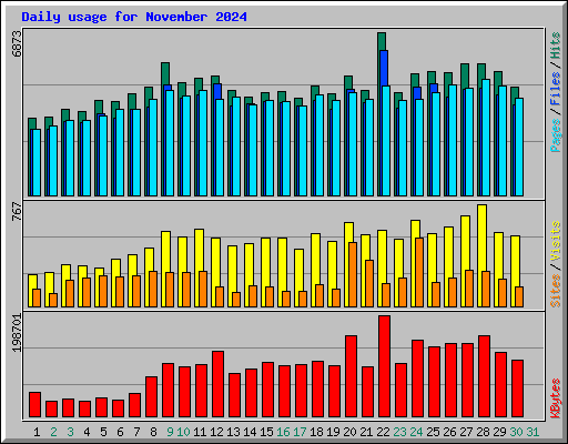 Daily usage for November 2024