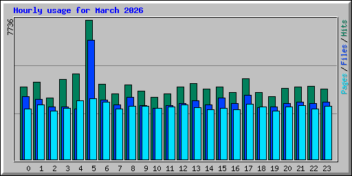Hourly usage for March 2026