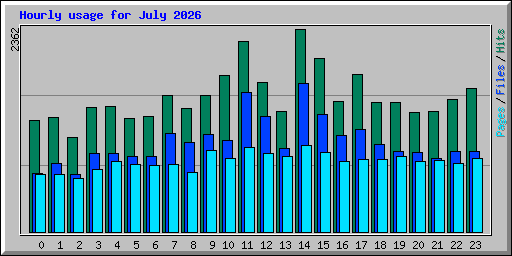 Hourly usage for July 2026